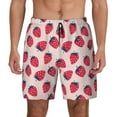 thumbnail image 1 of Kdxio Strawberry Print Men's Swim Trunks with Compression Liner 7 Inch Inseam Quick Dry Swim Shorts, 1 of 7
