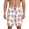 thumbnail image 1 of Kdxio Strawberry Print Mens Sleep Shorts Bottoms Soft Comfy Pajama Wear Pants with Drawstring Pockets, 1 of 7