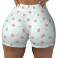 thumbnail image 1 of Kdxio Strawberry Print Workout Shorts for Women Seamless Soft Smooth Gym Yoga Scrunch Active Shorts, 1 of 9