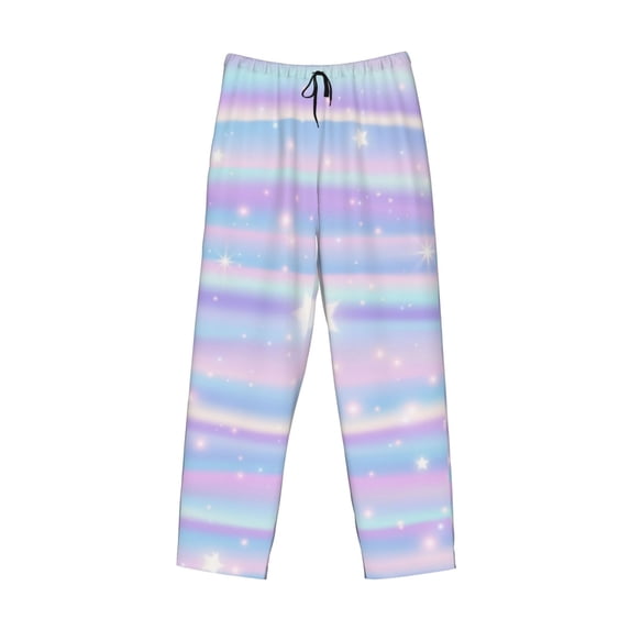 Kdxio Striped Gradient Print Men's Sleep Pajama Pant Lounge Pants with Pockets