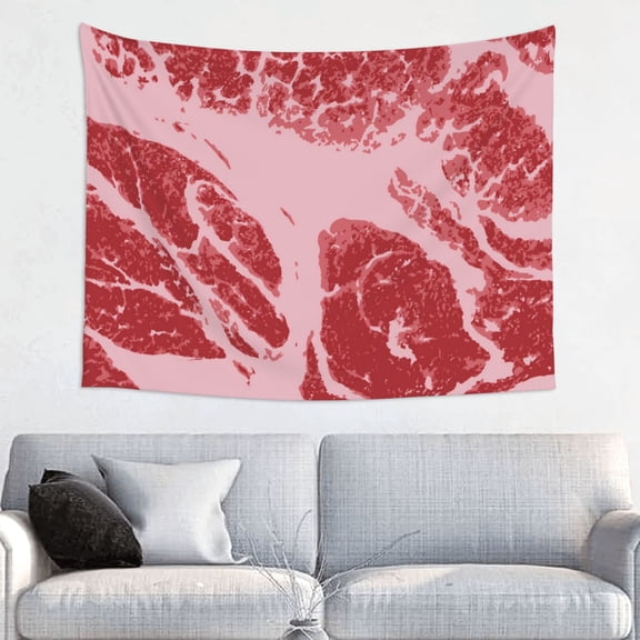 Kdxio Striped Meat Wall Hanging Tapestries Banner For Bedroom College Dorm Home Living Room Party Decor 29X37 In