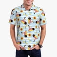 thumbnail image 1 of Kdxio Submarine With Fishes Undersea Print Men's Short Sleeve Polo Shirt,Midweight Men's Shirt, 1 of 5
