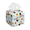 thumbnail image 1 of Kdxio Submarine With Fishes Undersea Print Tissue Box Cover,Square Decorative PU Leather Facial Paper Case Organizer Holder Dispenser for Bathroom,Night Stands,Desk,Car 5.2''X5.2''X5.2'', 1 of 6