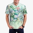 thumbnail image 1 of Kdxio Succulent Print Men's Short Sleeve Polo Shirt,Midweight Men's Shirt, 1 of 6