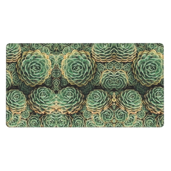 Kdxio Succulents Print Large Gaming Mouse Pad,Non-Slip Base,Water Resist Keyboard Pad for Gamer,Office & Home,29.5 x 15.8 in