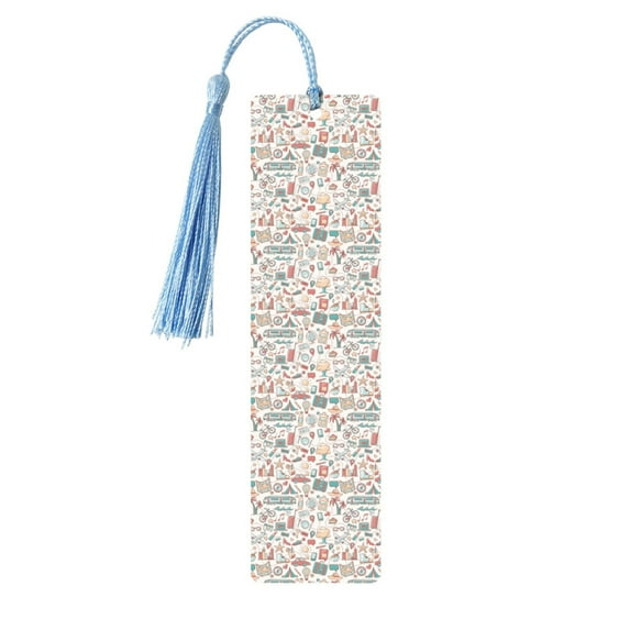 Kdxio Summer Life Print Metal Tassel Bookmarks,Perfect Gift for Art Lovers and Bookworms Metal Bookmarks for Women