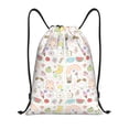 thumbnail image 1 of Kdxio Summer Rabbit Print Drawstring Backpack Bag,Waterproof Draw String Back Sack, Gym Drawstring Bags Swim Bag For Unisex, 1 of 9