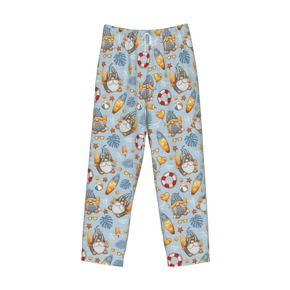 Kdxio Summer Time With Gnome Print Men's Sleep Pajama Pant Lounge Pants with Pockets