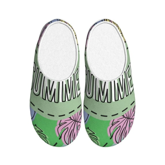 Kdxio Summer Women's Men's Slippers Plush Slip-On House Slipper for Winter Indoor Soft Cushion Non-slip Fluffy Slides Slippers-11