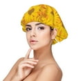 thumbnail image 1 of Kdxio Sun Flowers Pattern Satin Bonnet Silk Bonnet Hair Bonnet for Sleeping Hair Bonnets for Women Curly Natural Hair, 1 of 6