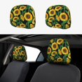 thumbnail image 1 of Kdxio Sunflower 1 Pattern Print 2 Piece Car Head Rest Covers Set Auto Front/Rear Seats Headrest Cover Universal Fit Most Cars,Sedan, SUV, 1 of 9