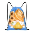 thumbnail image 1 of Kdxio Sunflower Gnomes 2 Print Drawstring Backpack Bag,Waterproof Draw String Back Sack, Gym Drawstring Bags Swim Bag For Unisex, 1 of 9