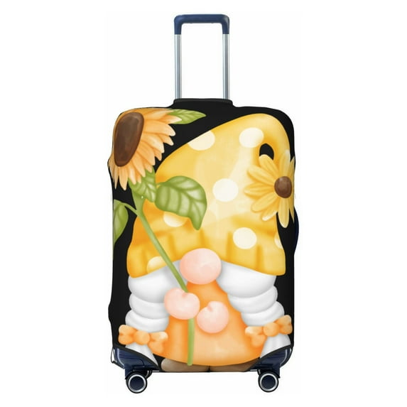 Kdxio Sunflower Gnomes 3 Pattern Luggage Cover for Travel,Elastic and Durable,Fits 18-32 Inch,Anti-Scratch Suitcase Protector-No luggage included