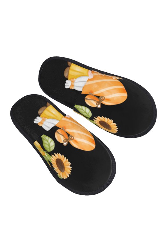 Sunflower Gnomes 5 Pattern Slippers for Women Memory Foam Fuzzy House Slippers Bedroom Non-slip Warm Womens Slippers
