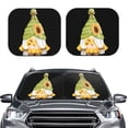 thumbnail image 1 of Kdxio Sunflower Gnomes Print 2-Piece Sun Shade Front Windshield - Foldable Car Front Window Sunshades for Most Sedans SUV Truck, 1 of 6