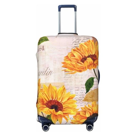Kdxio Sunflower Pattern Luggage Cover for Travel,Elastic and Durable,Fits 18-32 Inch,Anti-Scratch Suitcase Protector