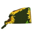 thumbnail image 1 of Kdxio Sunflower Pattern Turban Hat for Women Men Comfortable Adjustable Cleaning Working Cap with Sweatband, 1 of 8