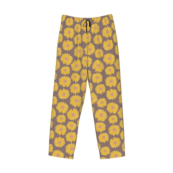 Kdxio Sunflower Print Men's Sleep Pajama Pant Lounge Pants with Pockets