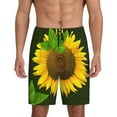 thumbnail image 1 of Kdxio Sunflower Print Mens Sleep Shorts Bottoms Soft Comfy Pajama Wear Pants with Drawstring Pockets, 1 of 7