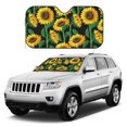thumbnail image 1 of Kdxio Sunflower Print Windshield Sun Shade, Foldable Sun Blocker for Car,Truck,SUV Automotive Interior Sun Protection,Reflective Shade for Front Windshield(Small), 1 of 7