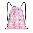 thumbnail image 1 of Kdxio Sunflower Rabbit Print Drawstring Backpack Bag,Waterproof Draw String Back Sack, Gym Drawstring Bags Swim Bag For Unisex, 1 of 9