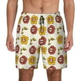 thumbnail image 1 of Kdxio Sunflowers And Skull Print Men's Swim Trunks with Compression Liner 7 Inch Inseam Quick Dry Swim Shorts, 1 of 7
