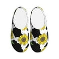 thumbnail image 1 of Kdxio Sunflowers Country Women's Men's Slippers Plush Slip-On House Slipper for Winter Indoor Soft Cushion Non-slip Fluffy Slides Slippers-37/38, 1 of 7