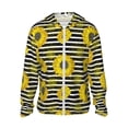 thumbnail image 1 of Kdxio Sunflowers On Black And White Stripes Print Women Men Sun Protection UPF 50+ Jackets Zip Up Long Sleeve Hoodie Hiking Lightweight with Pockets, 1 of 8