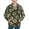 thumbnail image 1 of Kdxio Sunflowers Pattern Boys Athletic Unisex Boys Girls Hoodie with Pocket Sweatshirts-Small, 1 of 6