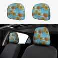 thumbnail image 1 of Kdxio Sunflowers Pattern Print 2 Piece Car Head Rest Covers Set Auto Front/Rear Seats Headrest Cover Universal Fit Most Cars,Sedan, SUV, 1 of 9