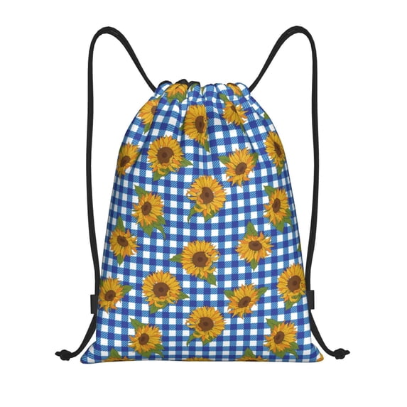 Kdxio Sunflowers Print Drawstring Backpack Bag,Waterproof Draw String Back Sack, Gym Drawstring Bags Swim Bag For Unisex