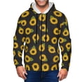 thumbnail image 1 of Kdxio Sunflowers Print Men Hoodies Casual Hoodies for Men with Zip Pockets Full Zip Long Sleeve Sweatshirt Sports Hooded Jacket-X-Large, 1 of 5