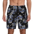 thumbnail image 1 of Kdxio Sunflowers Print Men's Swim Trunks with Compression Liner 7 Inch Inseam Quick Dry Swim Shorts, 1 of 7