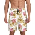thumbnail image 1 of Kdxio Sunflowers Print Mens Sleep Shorts Bottoms Soft Comfy Pajama Wear Pants with Drawstring Pockets, 1 of 7