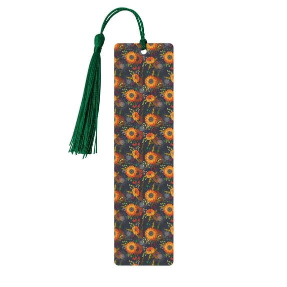 Kdxio Sunflowers Print Metal Tassel Bookmarks,Perfect Gift for Art Lovers and Bookworms Metal Bookmarks for Women