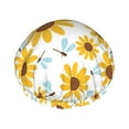 thumbnail image 1 of Kdxio Sunflowers Print Shower Cap for Women,Elastic and Reusable,Double Waterproof Layers Bathing Hat, 1 of 9