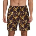 thumbnail image 1 of Kdxio Sunflowers With Skull And Hand Print Men'S Swim Trunks With Compression Liner 7 Inch Inseam Quick Dry Swim Shorts, 1 of 7