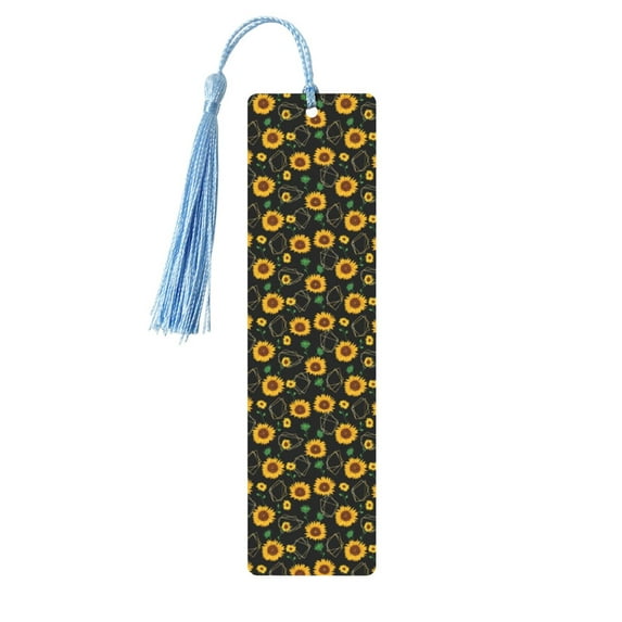 Kdxio Sunflowers3 Print Metal Tassel Bookmarks,Perfect Gift for Art Lovers and Bookworms Metal Bookmarks for Women