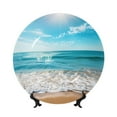 thumbnail image 1 of Kdxio Sunny Ocean Waves Bone China Decorative Plate Ceramic Decorative Plate for Home Office Wall Stand Decorative Plates for Home Bedroom-10in, 1 of 6