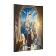 thumbnail image 1 of Kdxio Sunset Airplane Travel View Pattern Canvas Wall Art 12x16 Inches - Waterproof HD Print Solid Wood Frame for Living Room & Bathroom,Vertical, 1 of 8