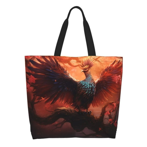 Kdxio Sunset Blossoms Phoenix Perch Casual Tote Bags Women Big Capacity Shoulder Bag for Women Travel Shoulder Bags Handbags