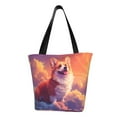 thumbnail image 1 of Kdxio Sunset Cloud Corgi Women Reusable Grocery Bags Foldable Ripstop,Reusable Shopping Bags for Shopping,Gym,Gift, 1 of 5