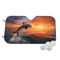 thumbnail image 1 of Kdxio Sunset Dancing Dolphin B Print Windshield Sun Shade,UV Rays and Sun Heat Protection,Sunshade for Car Windshield,Car Shade Front Windshield - Medium, 1 of 5