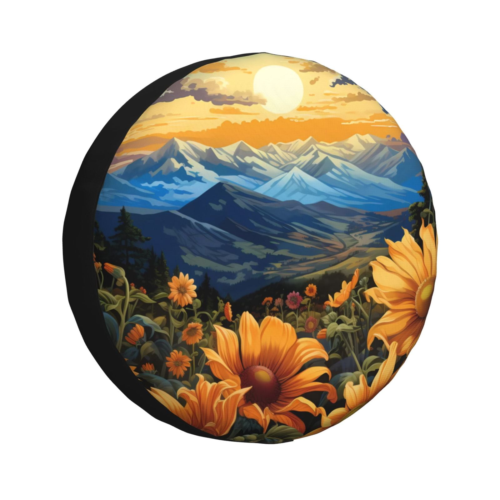 Kdxio Sunset Sky Sunflower for Tire Cover Wheel Protectors Tyre Covers