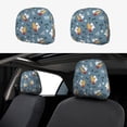 thumbnail image 1 of Kdxio Surf Shark Pattern Print 2 Piece Car Head Rest Covers Set Auto Front/Rear Seats Headrest Cover Universal Fit Most Cars,Sedan, SUV, 1 of 9