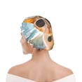 thumbnail image 1 of Kdxio Surfing Cat Sun Print Shower Cap for Women,Elastic and Reusable,Double Waterproof Layers Bathing Hat, 1 of 6