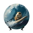 thumbnail image 1 of Kdxio Surfing Guinea Pig Bone China Decorative Plate Ceramic Decorative Plate for Home Office Wall Stand Decorative Plates for Home Bedroom-10in, 1 of 6