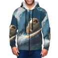 thumbnail image 1 of Kdxio Surfing Guinea Pig Print Men Hoodies Casual Hoodies for Men with Zip Pockets Full Zip Long Sleeve Sweatshirt Sports Hooded Jacket-3X-Large, 1 of 5