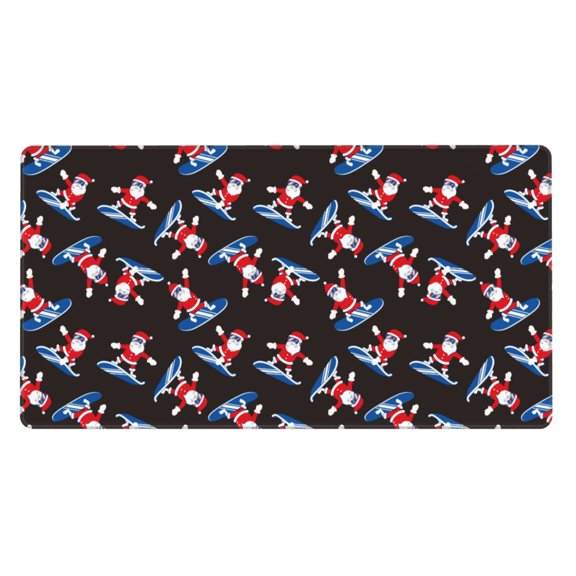 Kdxio Surfing Santa Print Large Gaming Mouse Pad,Non-Slip Base,Water Resist Keyboard Pad for Gamer,Office & Home,29.5 x 15.8 in