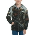 thumbnail image 1 of Kdxio Surreal Panda Warrior Pattern Kids Boys Girls Zip Up Hoodie 3D Printed Hooded Sweatshirt Hoody Coat with Pocket 7-12 Y-Small, 1 of 6